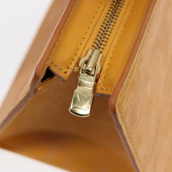 LOUIS VUITTON Epi Sac Triangle Hand Bag Yellow M52099 LV Auth 87952 - Picture 10 of 16